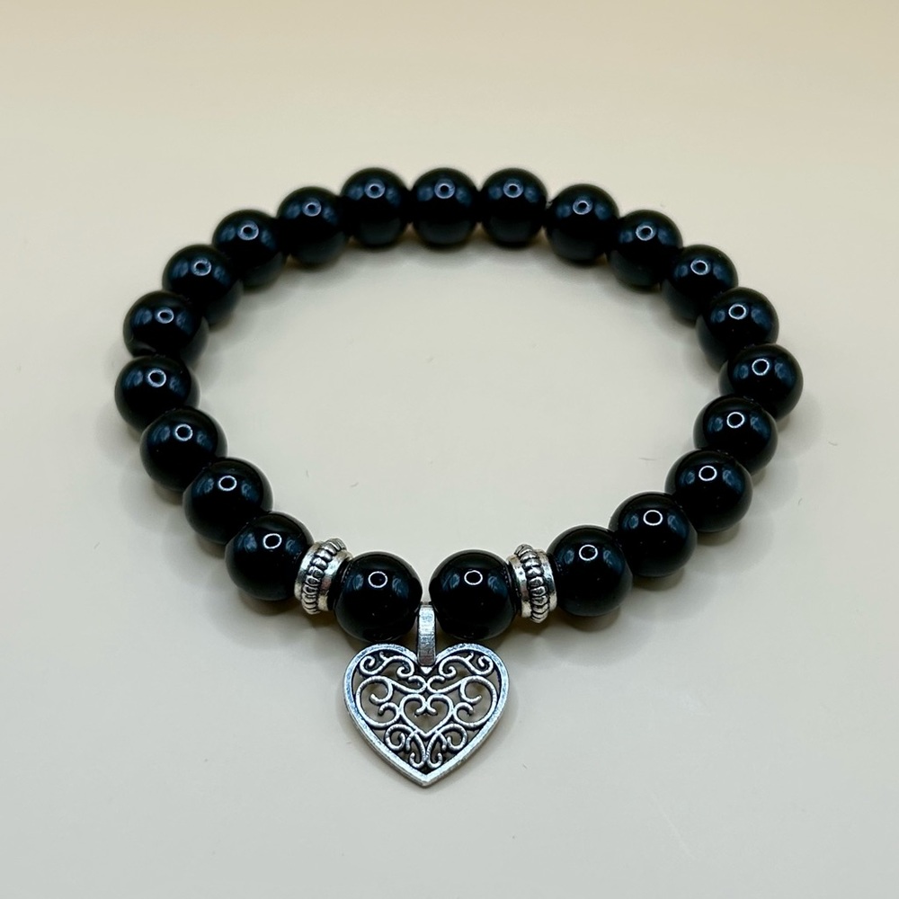 Handmade Onyx Bracelet (Stretchy)